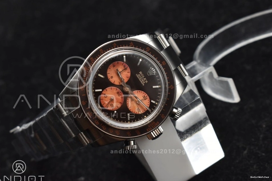 SS SS Daytona SmoothTexture Black 823 Edition Orange on Dial Best Bracelet A ADGF 1208